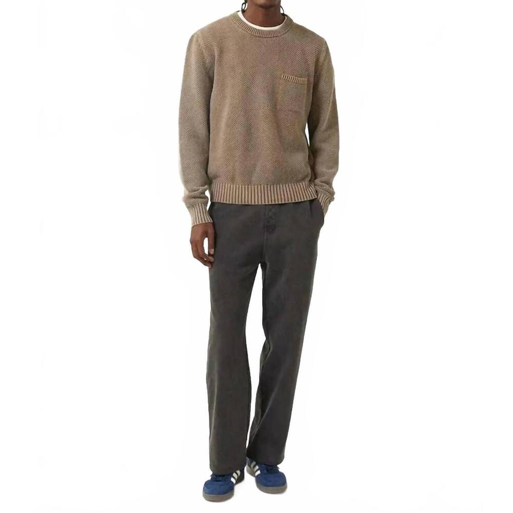 NEW CORRIDOR pocket crewneck top in brown